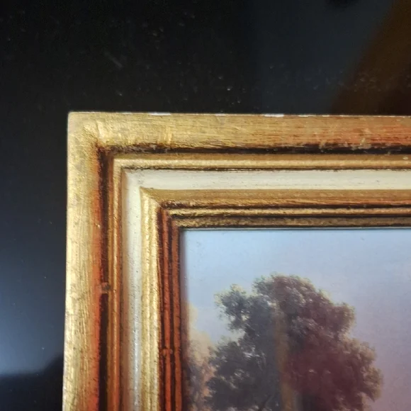 Vintage G.B. Florence Miniature Framed Landscape Prints - Pair - Made in Italy - Picture 4 of 16